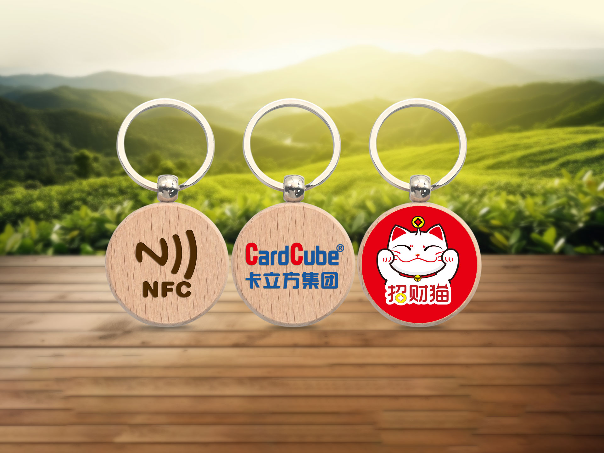 自然臻品，智啟未來(lái)｜卡立方集團(tuán)RFID智能木卡工廠環(huán)保木質(zhì)NFC鑰匙扣源頭廠家